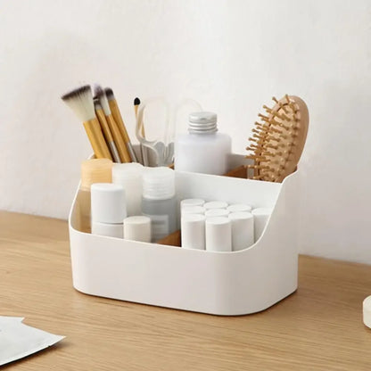 White desk organiser container