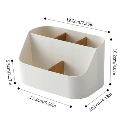 White desk organiser container