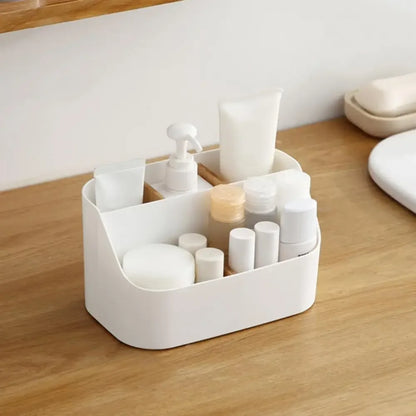 White desk organiser container