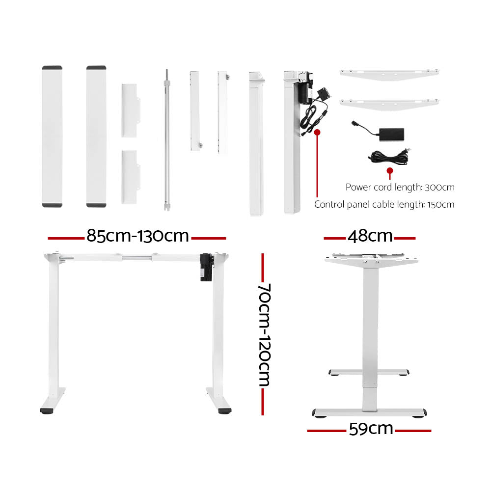 Standing desk – Motorised – White walnut 120